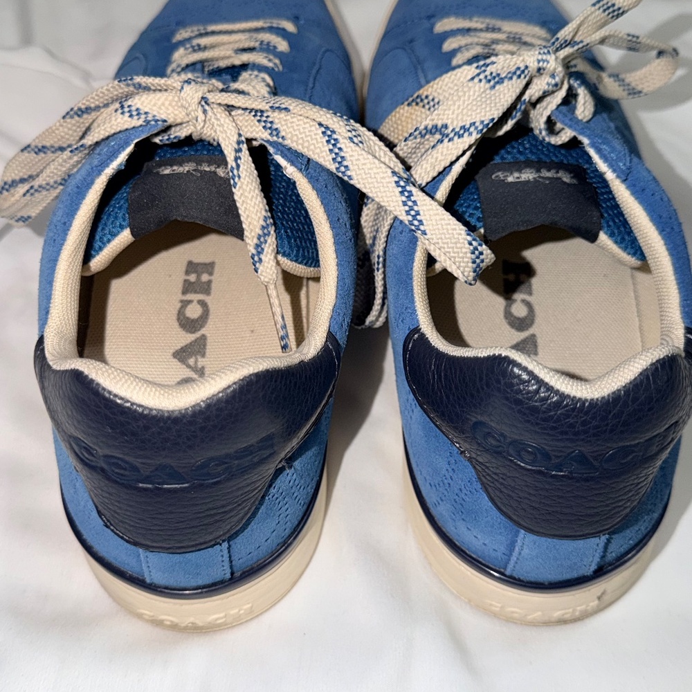 Coach Mens Clip Perforated Low Top Sneaker Size 9D Color Bright/Cobalt G5111 - Picture 6 of 8